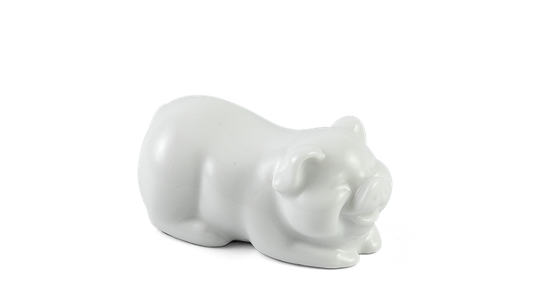 Bộ 6 Gác đũa hình Heo con 4 cm - Jasmine - Trắng