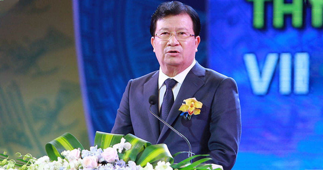 Phó thủ tướng Trịnh Đình Dũng phát biểu tại lễ công bố - Ảnh: TTO