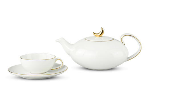 Mẫu quà tết cho khách hàng là bộ trà Anna – viền chỉ vàng