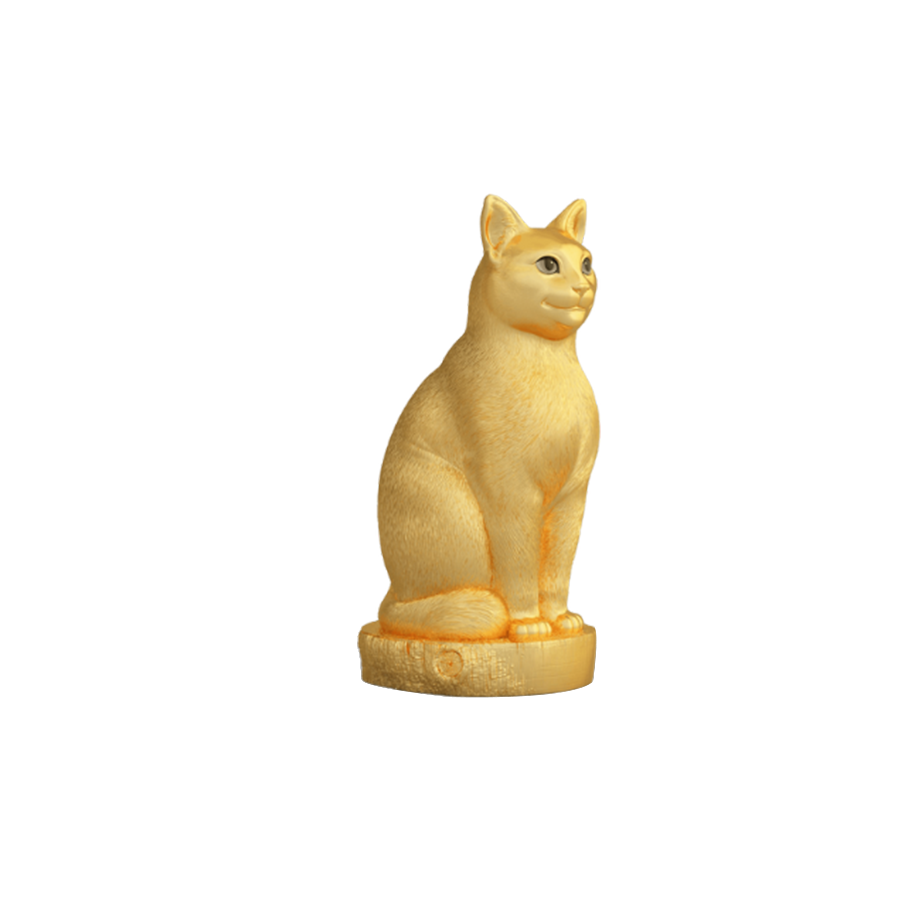 Mèo Đại Cát dát vàng (17.4 cm)