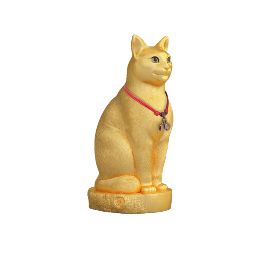 Mèo Đại Cát dát vàng (23.9 cm)