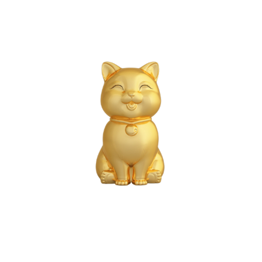 Mèo Vạn Phúc dát vàng (9.5 cm)
