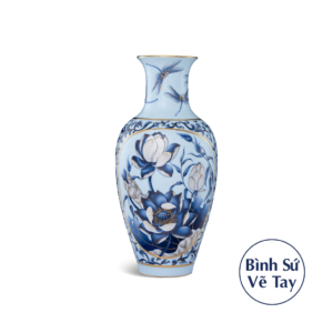 Bình hoa 50 cm - Sen Nền Xanh